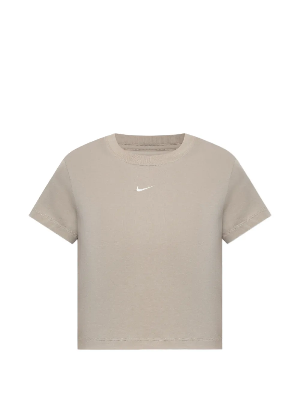 Nike Chill logo-embroidered cropped T-shirt - Toni neutri