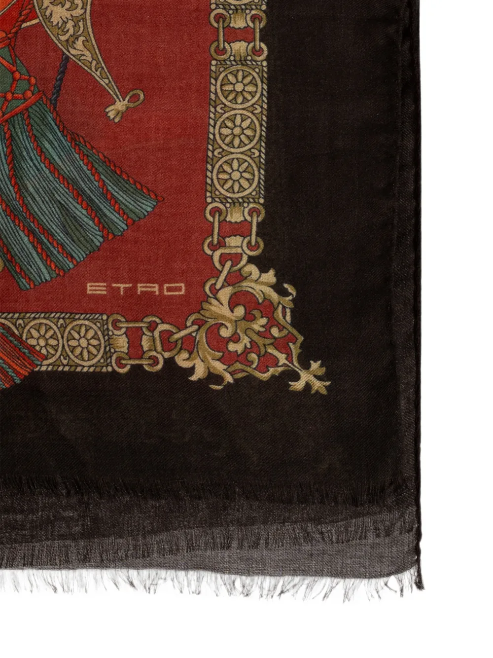 ETRO Sjaal met grafische print Bruin