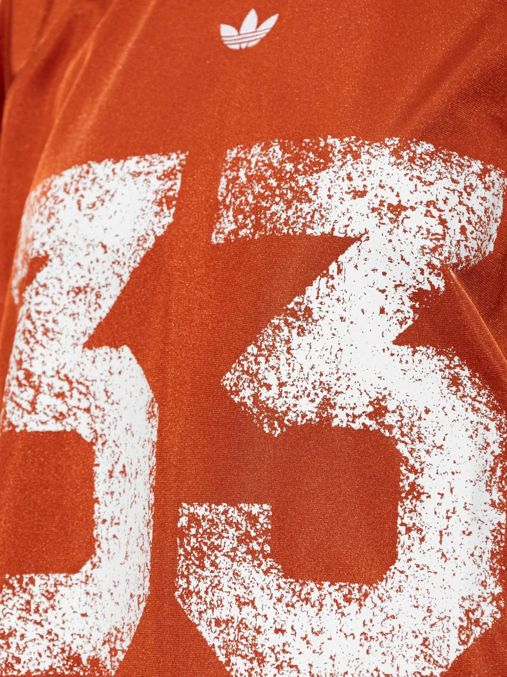 adidas logo-print mesh-panel T-shirt Oranje