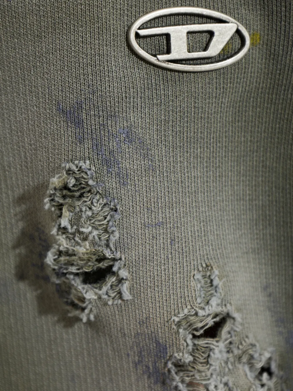 Diesel Joggingbroek met gerafeld effect Groen