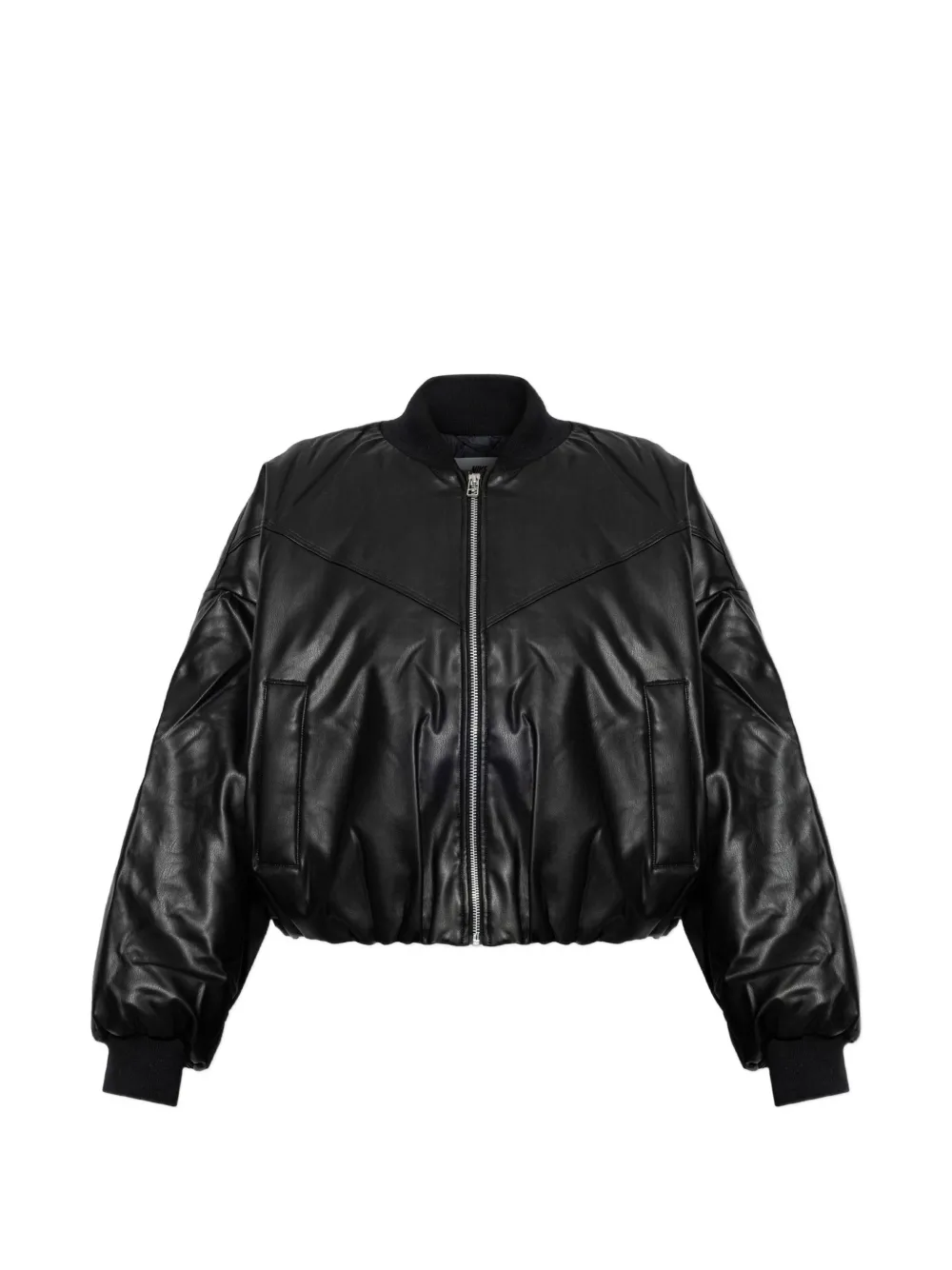 Nike logo-embossed bomber jacket Zwart