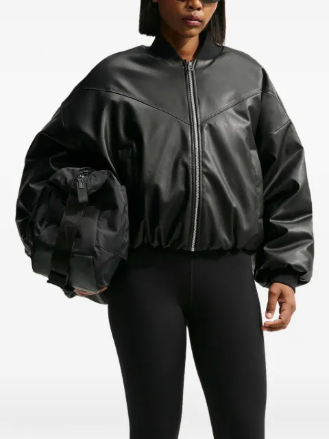 Nike logo-embossed bomber jacket