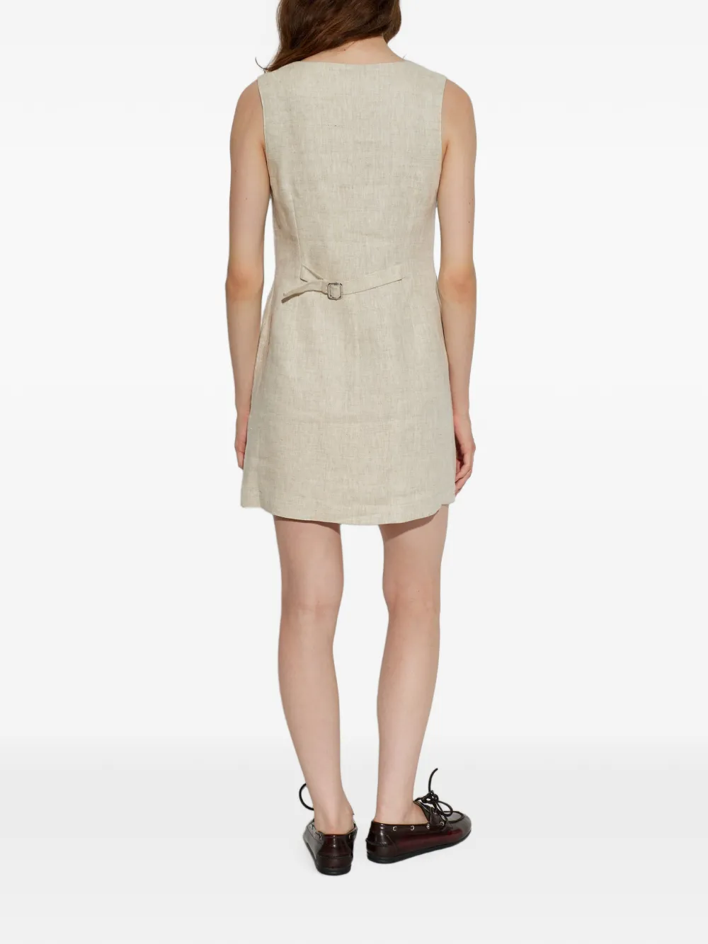 Posse Emma button-down mini-jurk Beige