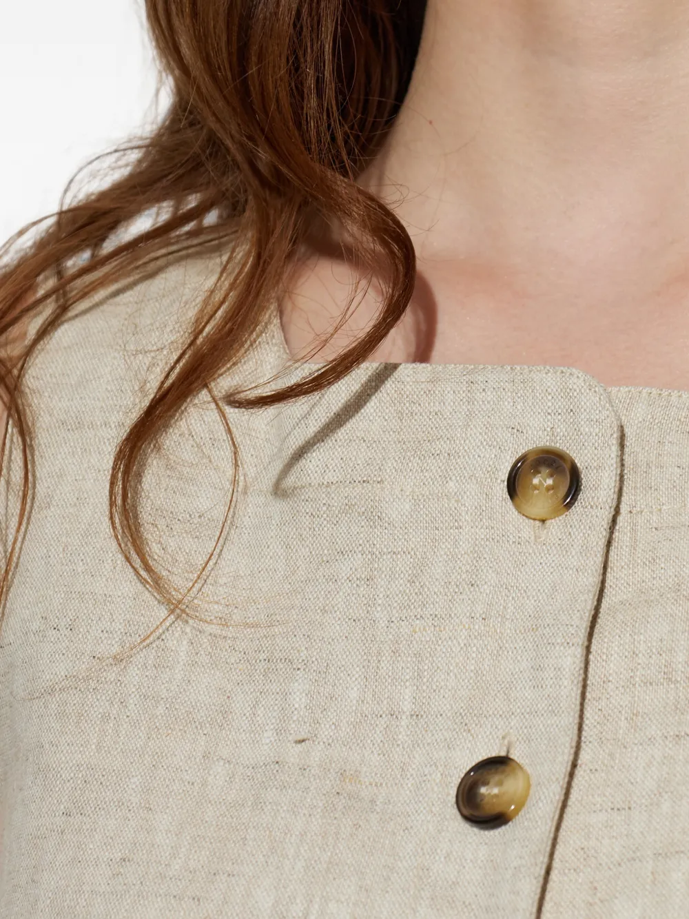 Posse Emma button-down mini-jurk Beige