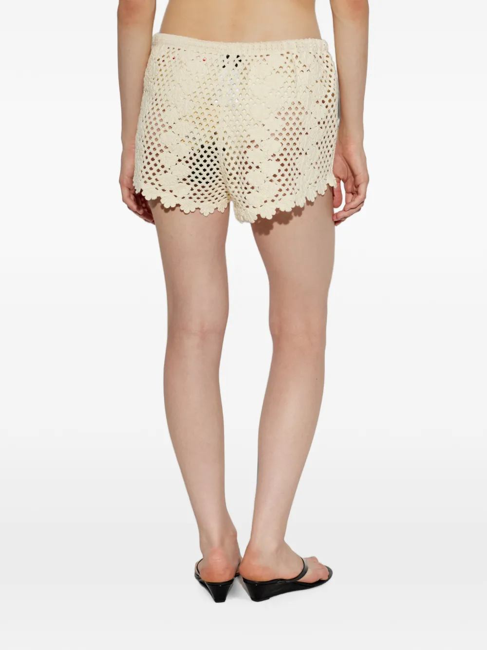Posse Saskia gehaakte shorts Beige