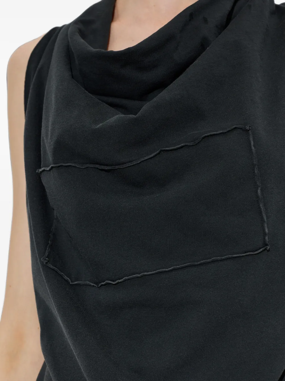 Maison Margiela Gedrapeerde tanktop met gedraaid detail aan de achterkant Zwart