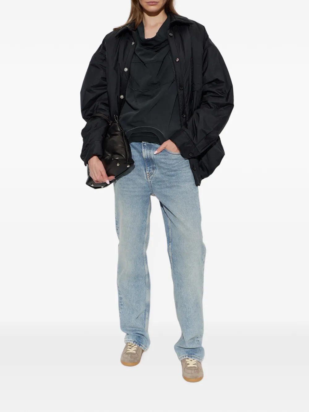 Maison Margiela Gedrapeerde tanktop met gedraaid detail aan de achterkant Zwart