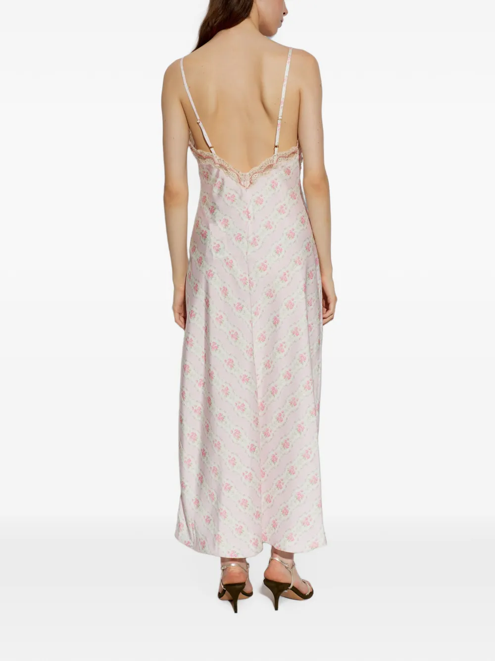LoveShackFancy Idris midi-jurk met bloemenprint Roze