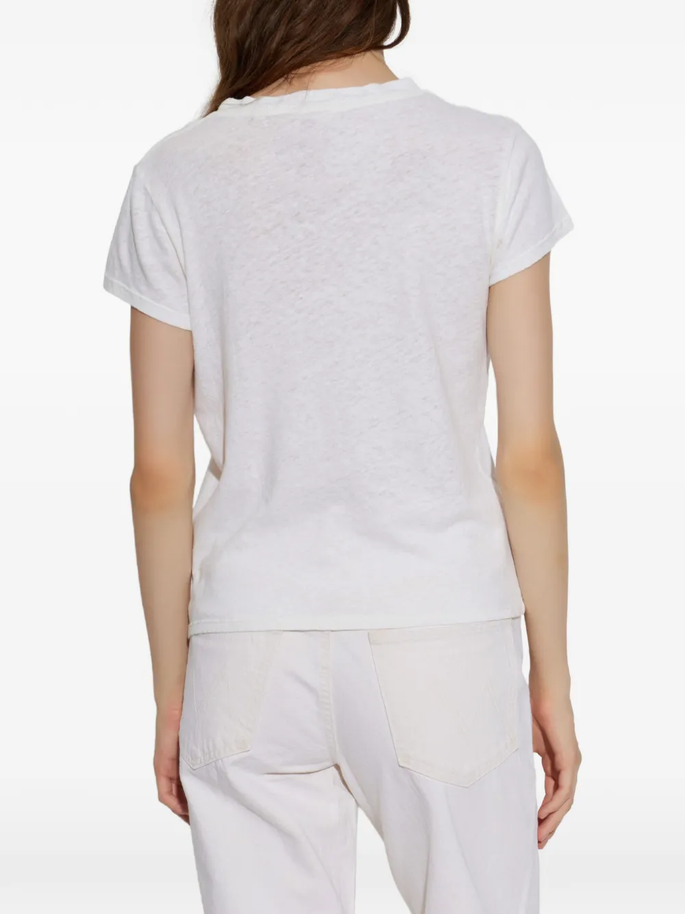 MOTHER The Lil Sinful T-shirt met logo-patch Wit