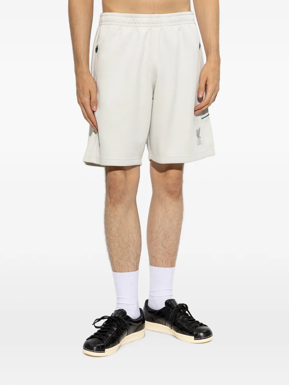 adidas x Liverpool FC logo-print track shorts Wit