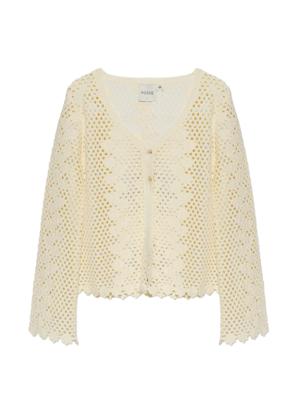 Posse Saskia crochet-knit cardigan - Nude