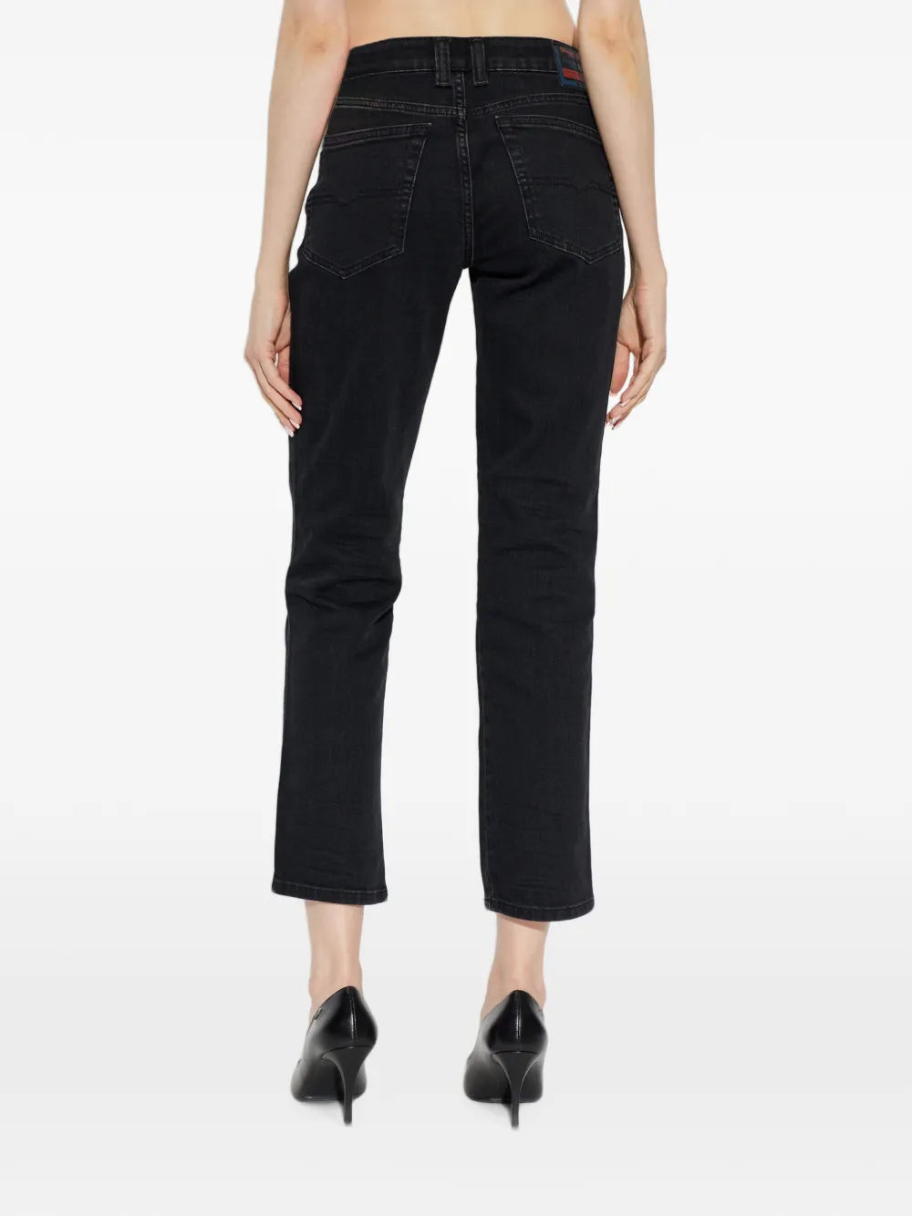 Diesel 1992 D-Jiann jeans met logo-patch Zwart