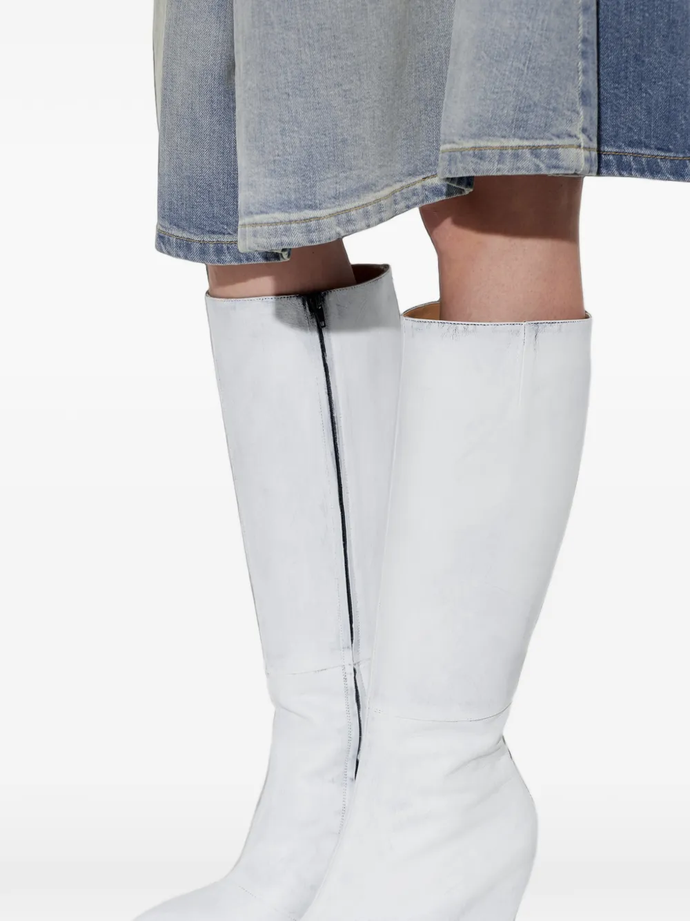 Maison Margiela wedge-heeled knee-high boots Wit