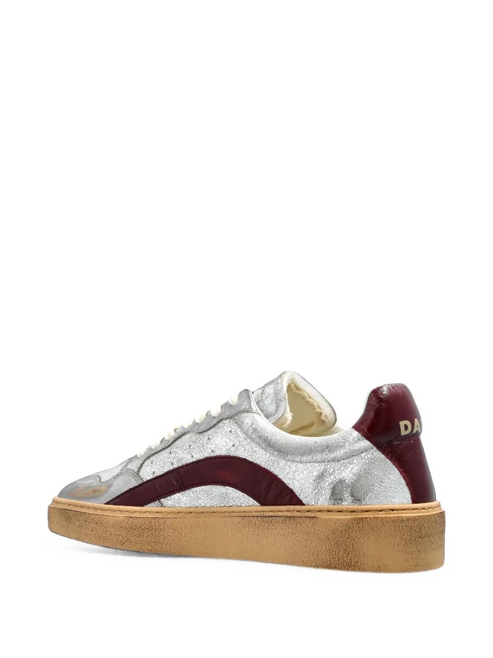 DSQUARED2 Rider panelled leather sneakers Zilver