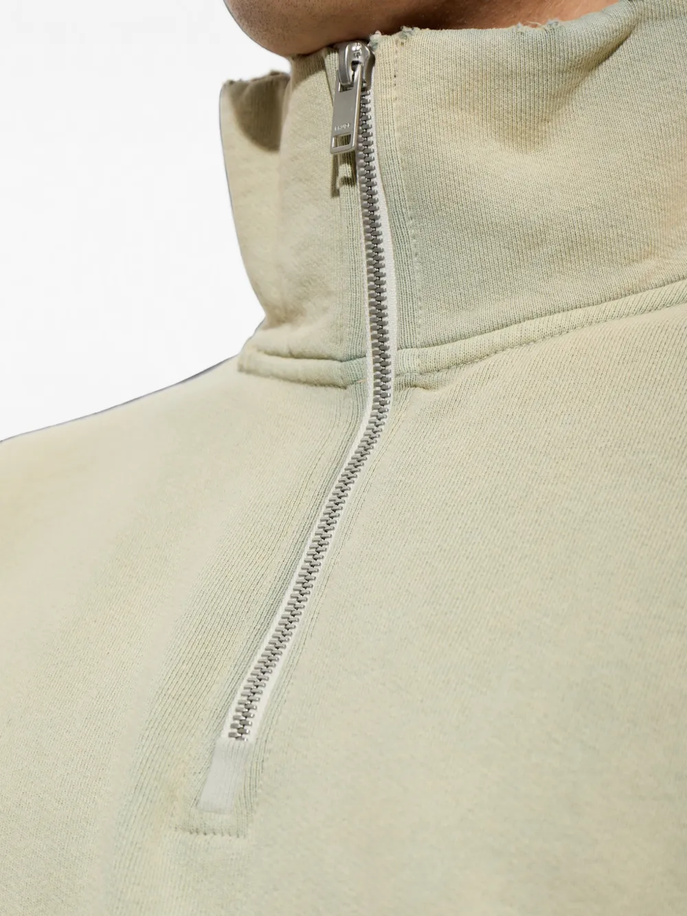 RHUDE Classique sweater met geborduurd logo en rits Groen