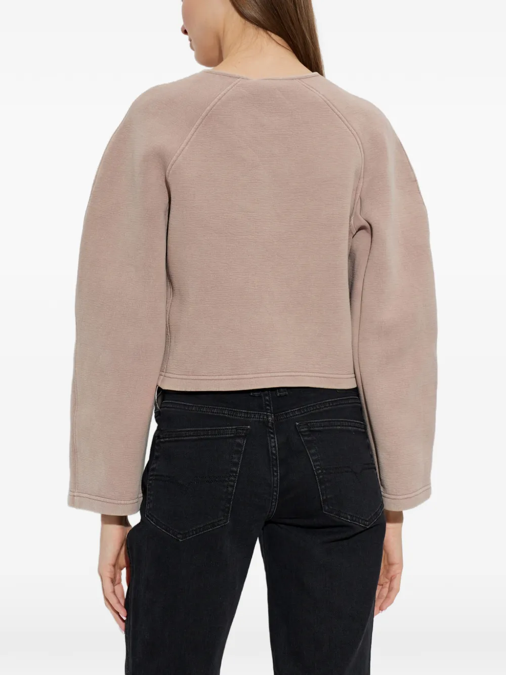 Diesel G-HAVA cropped jack met geborduurd logo Beige