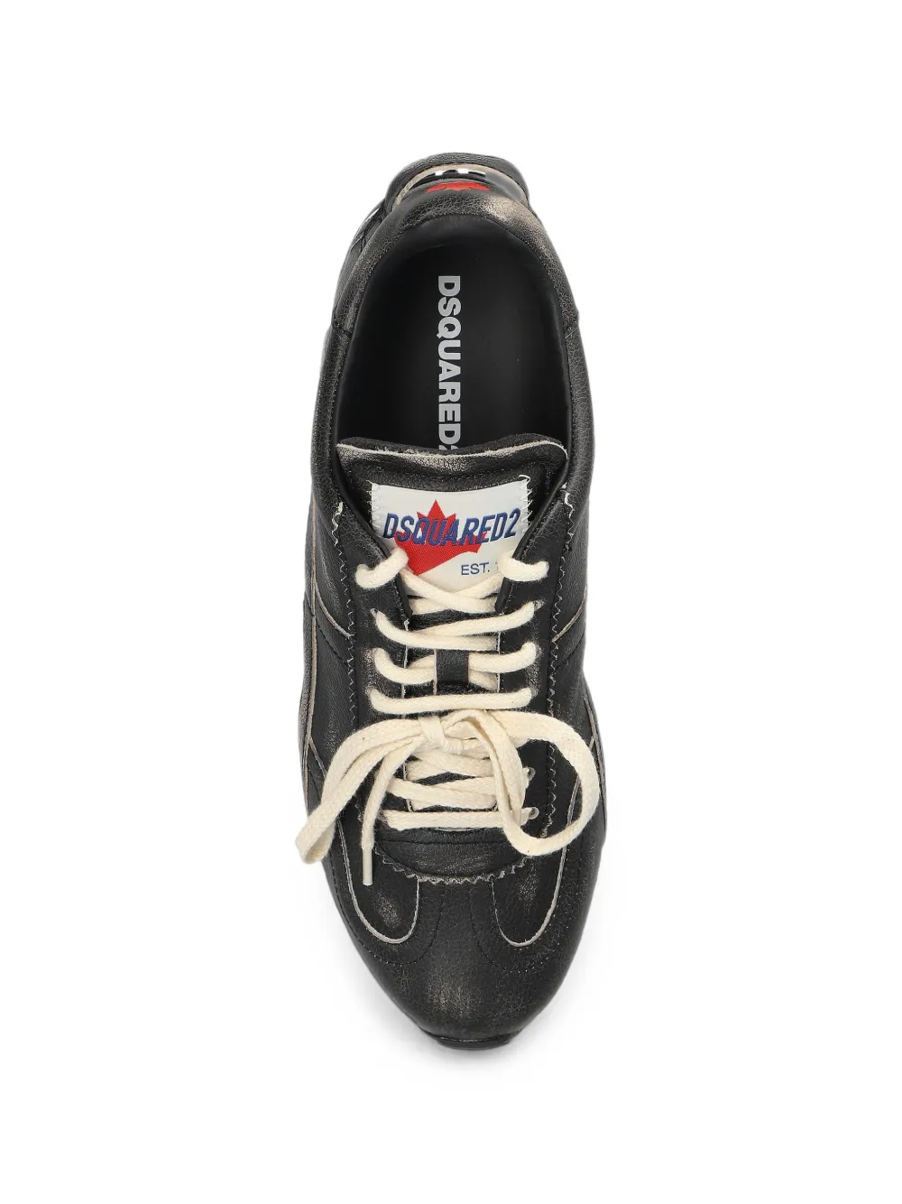 DSQUARED2 DC-642 leather sneakers Zwart