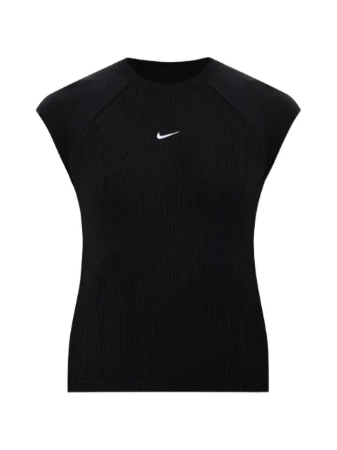 Nike ribbed logo-embroidered top