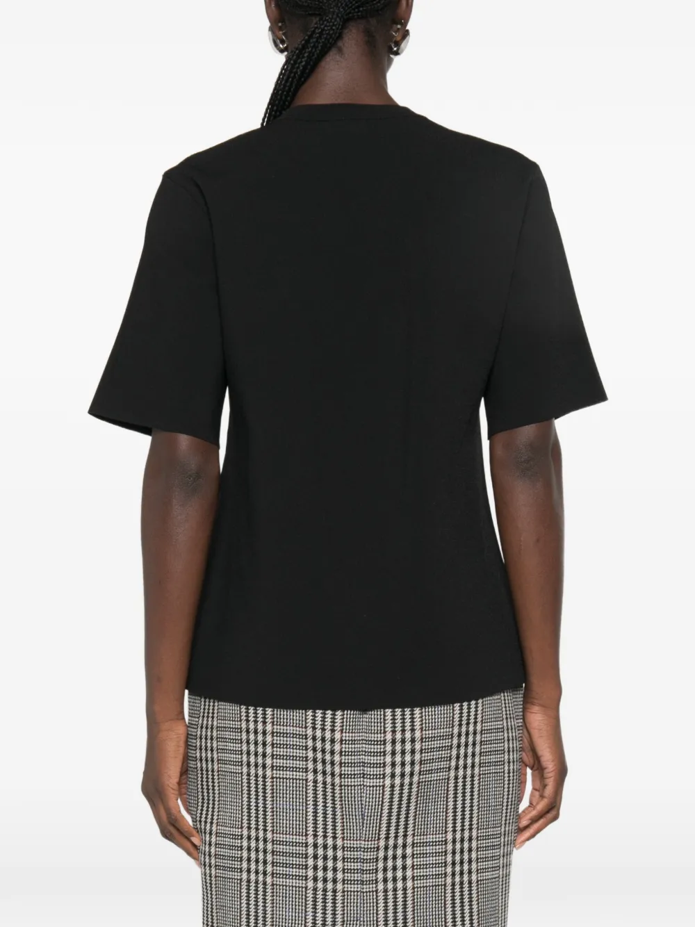 Stella McCartney Iconic Compact T-shirt met korte mouwen Zwart