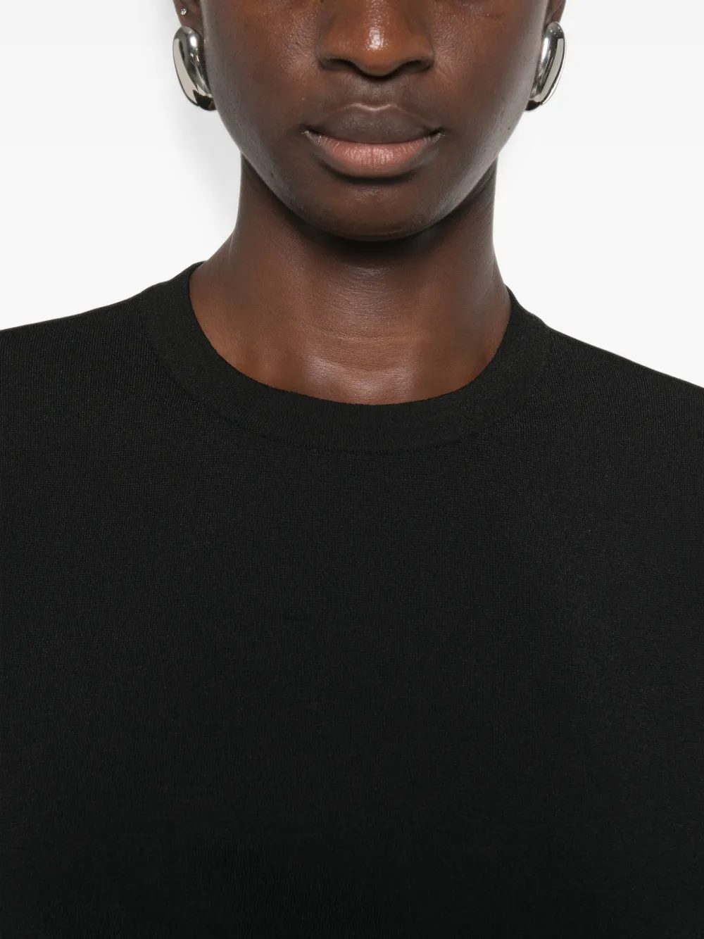 Stella McCartney Iconic Compact T-shirt met korte mouwen Zwart