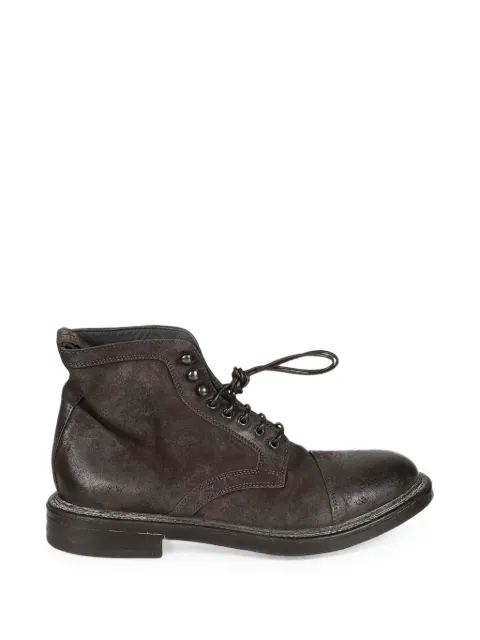 Moma distressed-effect lace-up boots