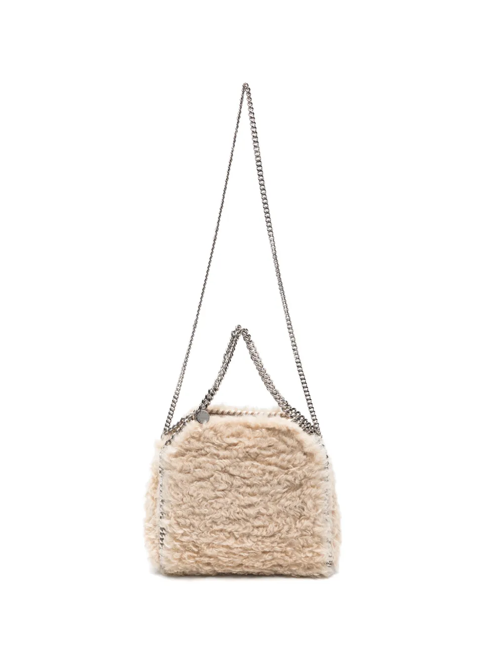 Stella McCartney mini Falabella faux-shearling shoulder bag - Toni neutri