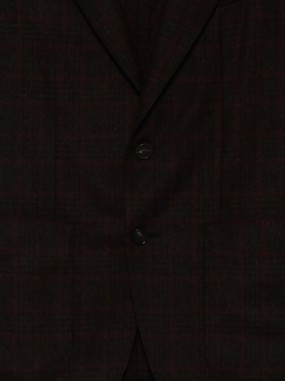 Caruso Geruite blazer met enkele rij knopen Bruin