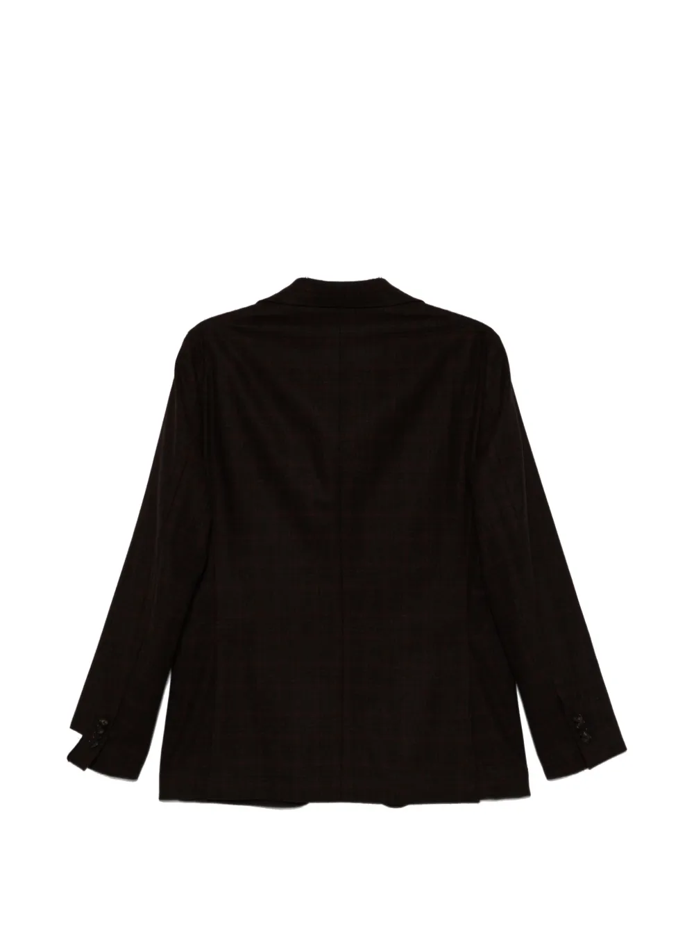 Caruso Geruite blazer met enkele rij knopen Bruin