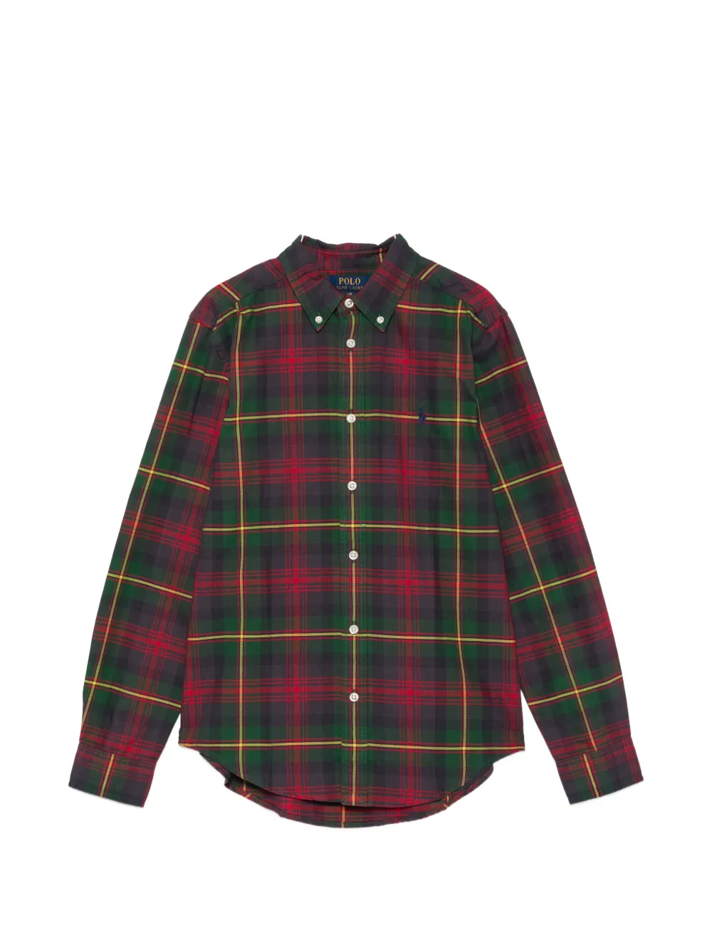 POLO RALPH LAUREN KIDS tartan button-down shirt - Grün