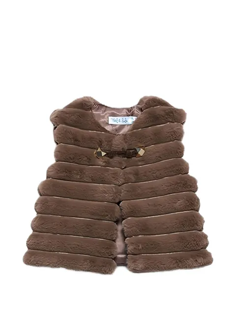 Abel & Lula faux-fur panelled gilet