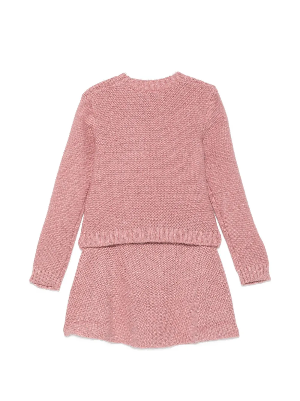 Abel & Lula Gebreide trui en rok met strikdetail Roze