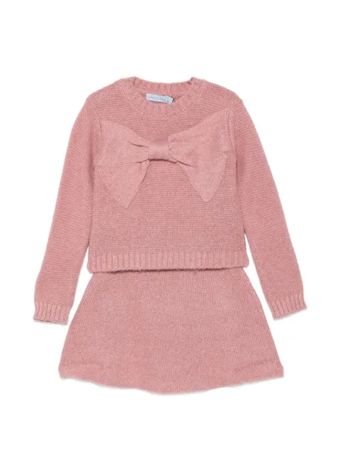 Abel & Lula bow-detail knit sweater and skirt set