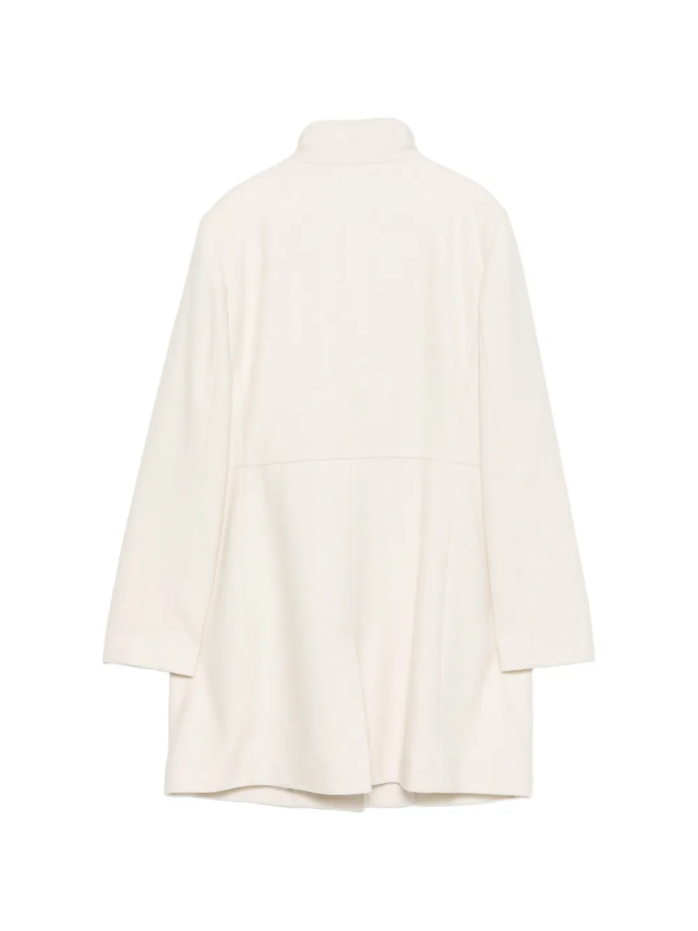 Fay Kids hook-fastening high-neck coat Wit