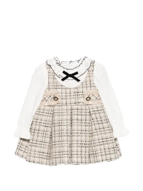 Abel & Lula tweed ruffled dress
