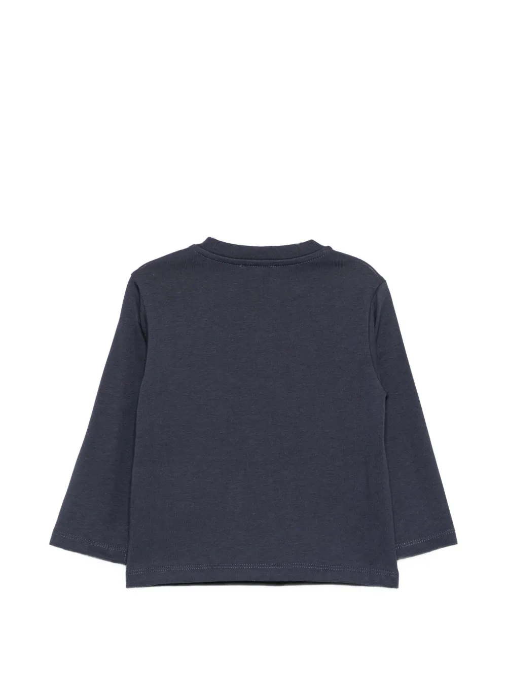 Fay Kids logo-print long-sleeve T-shirt Blauw