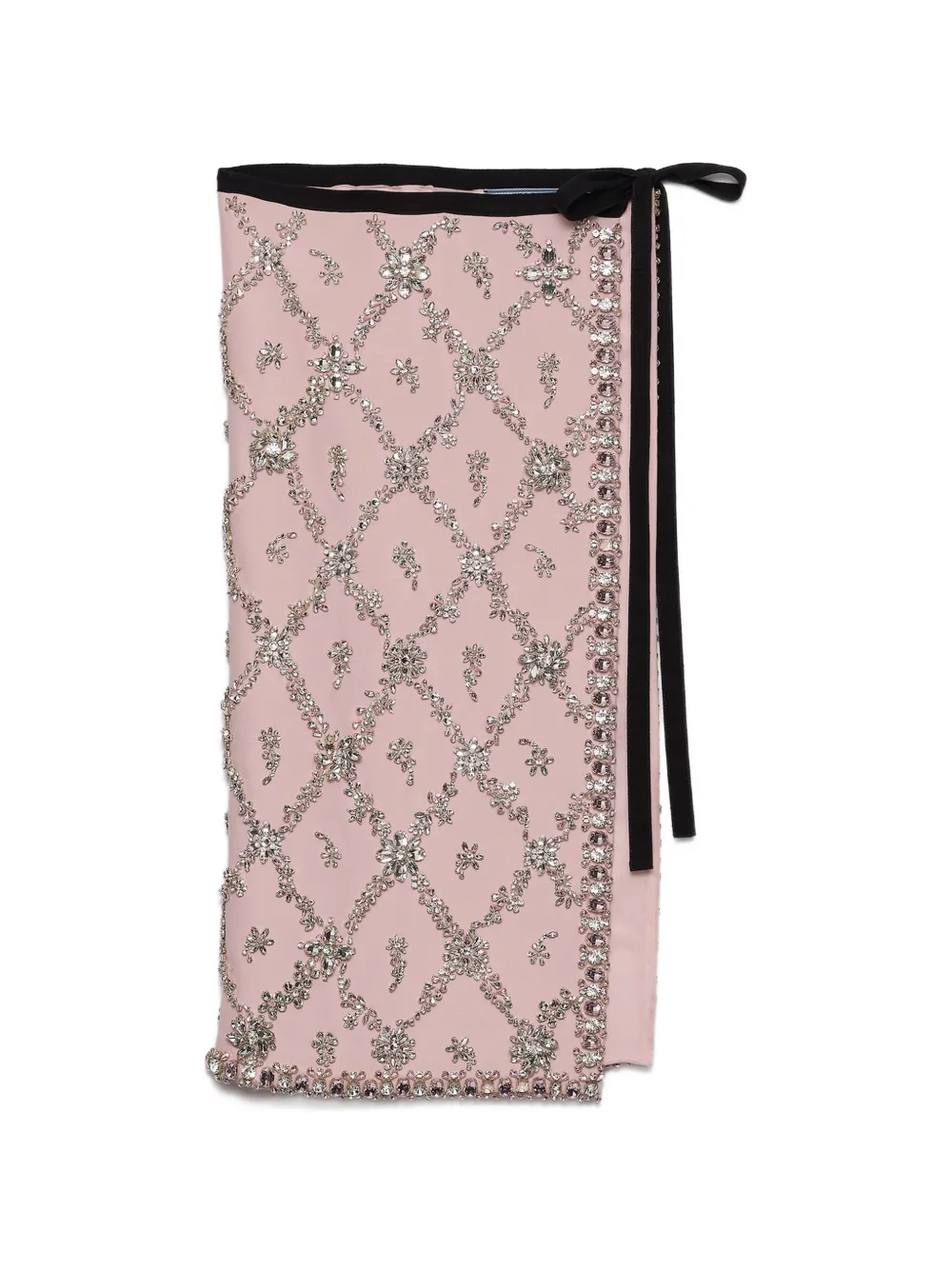 Prada embroidered cady apron - Rosa