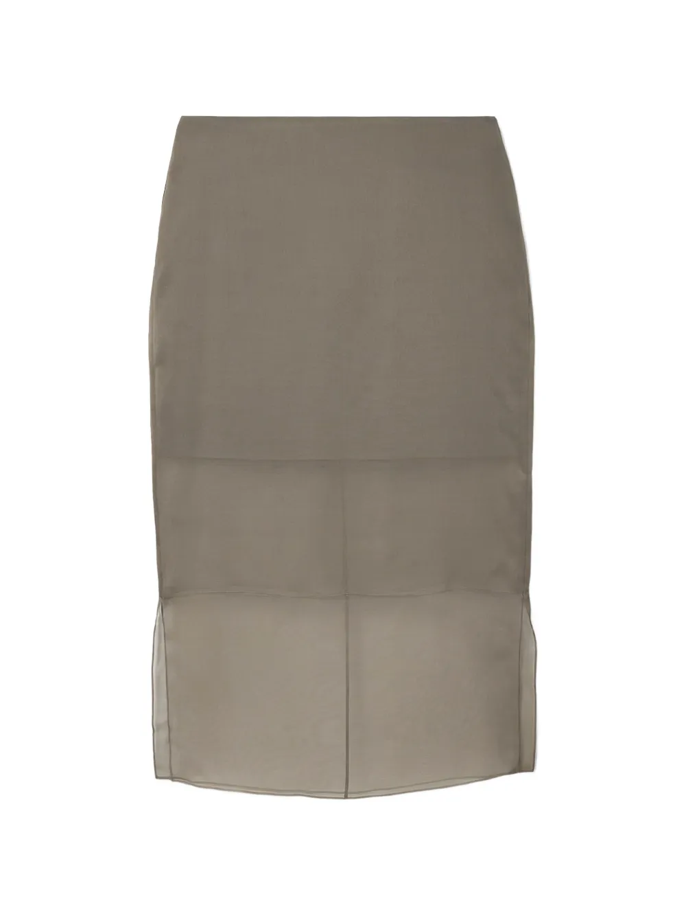 Brandon Maxwell Brett silk organza midi skirt - Grigio