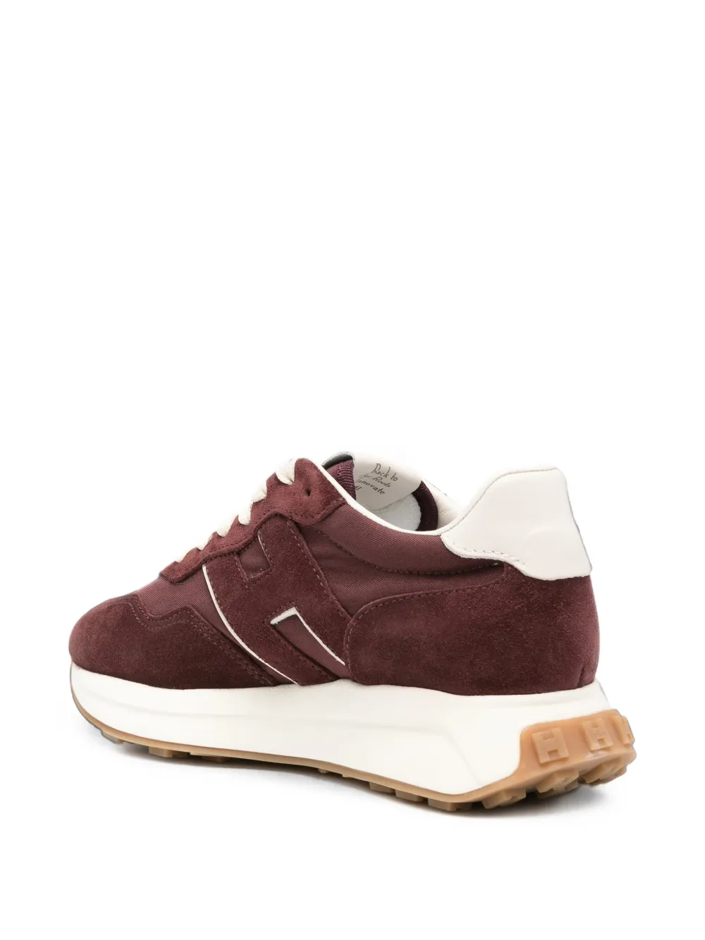 Hogan H641 suede-panelled sneakers Rood