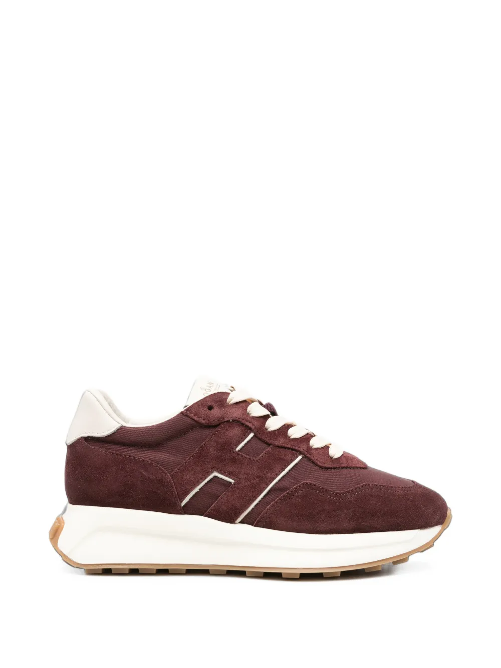 Hogan H641 suede-panelled sneakers Rood