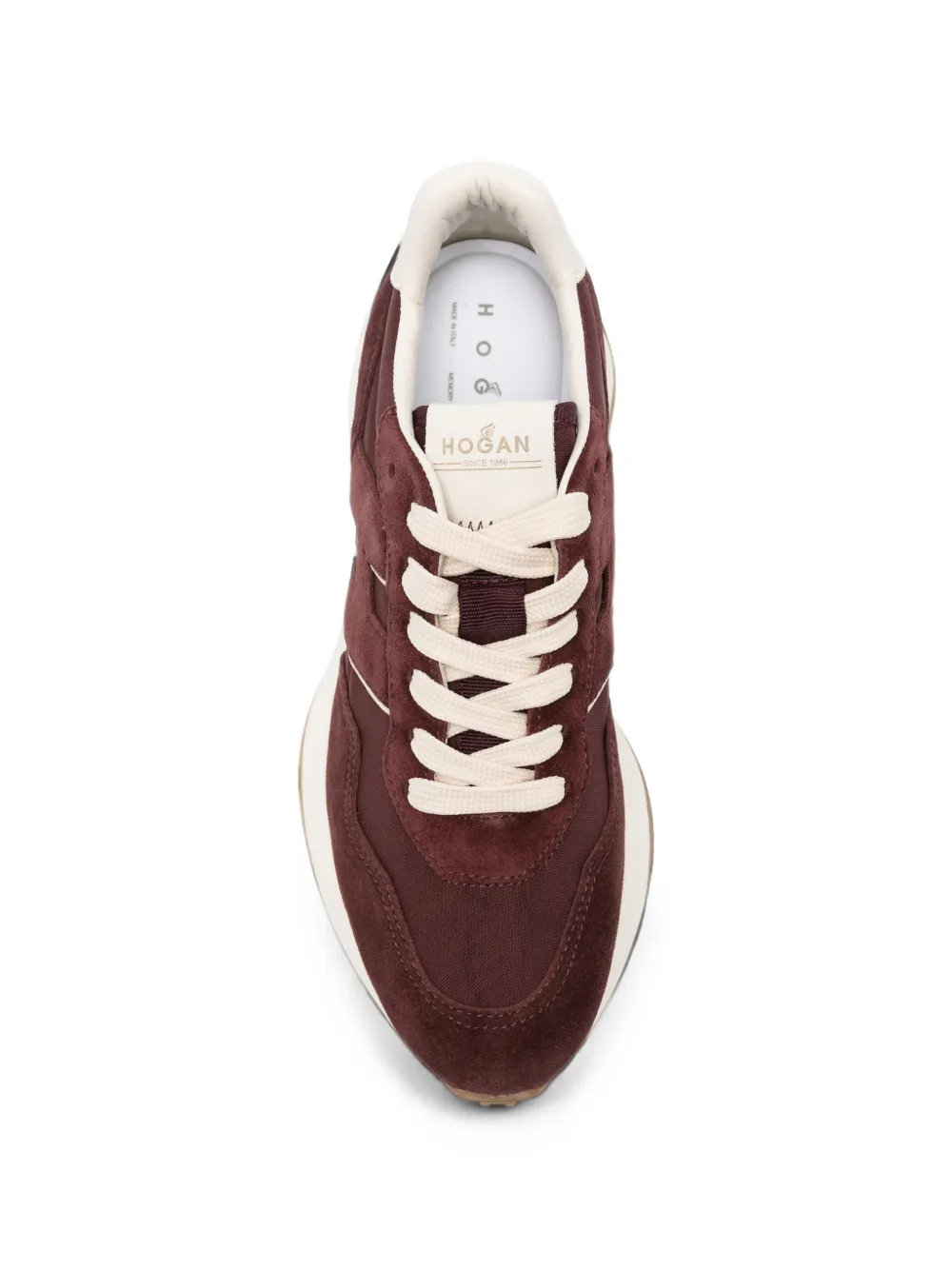 Hogan H641 suede-panelled sneakers Rood