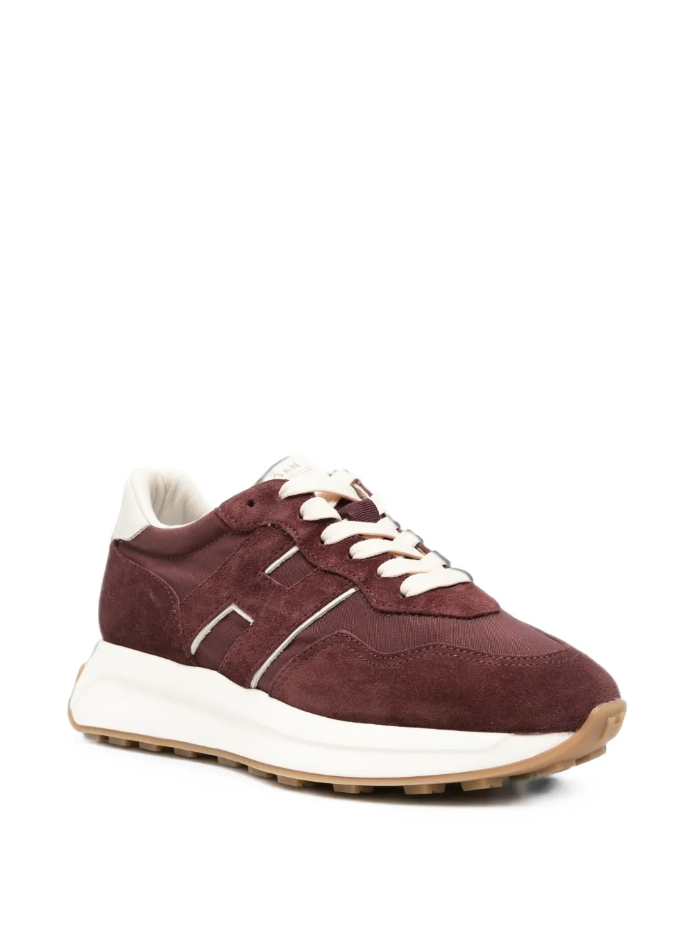 Hogan H641 suede-panelled sneakers Rood