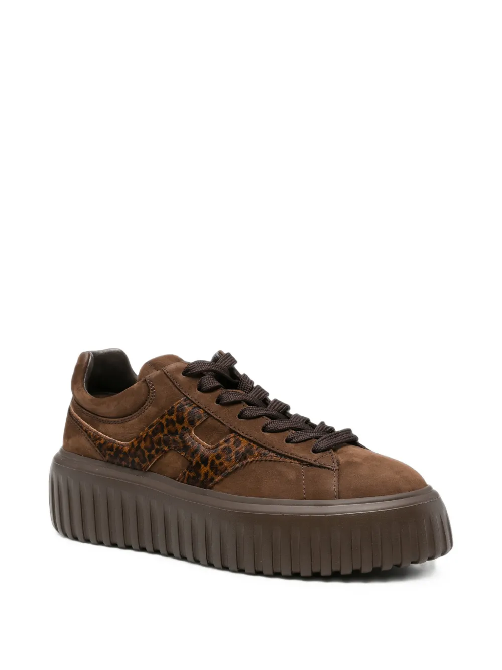 Hogan leopard-print suede sneakers Bruin