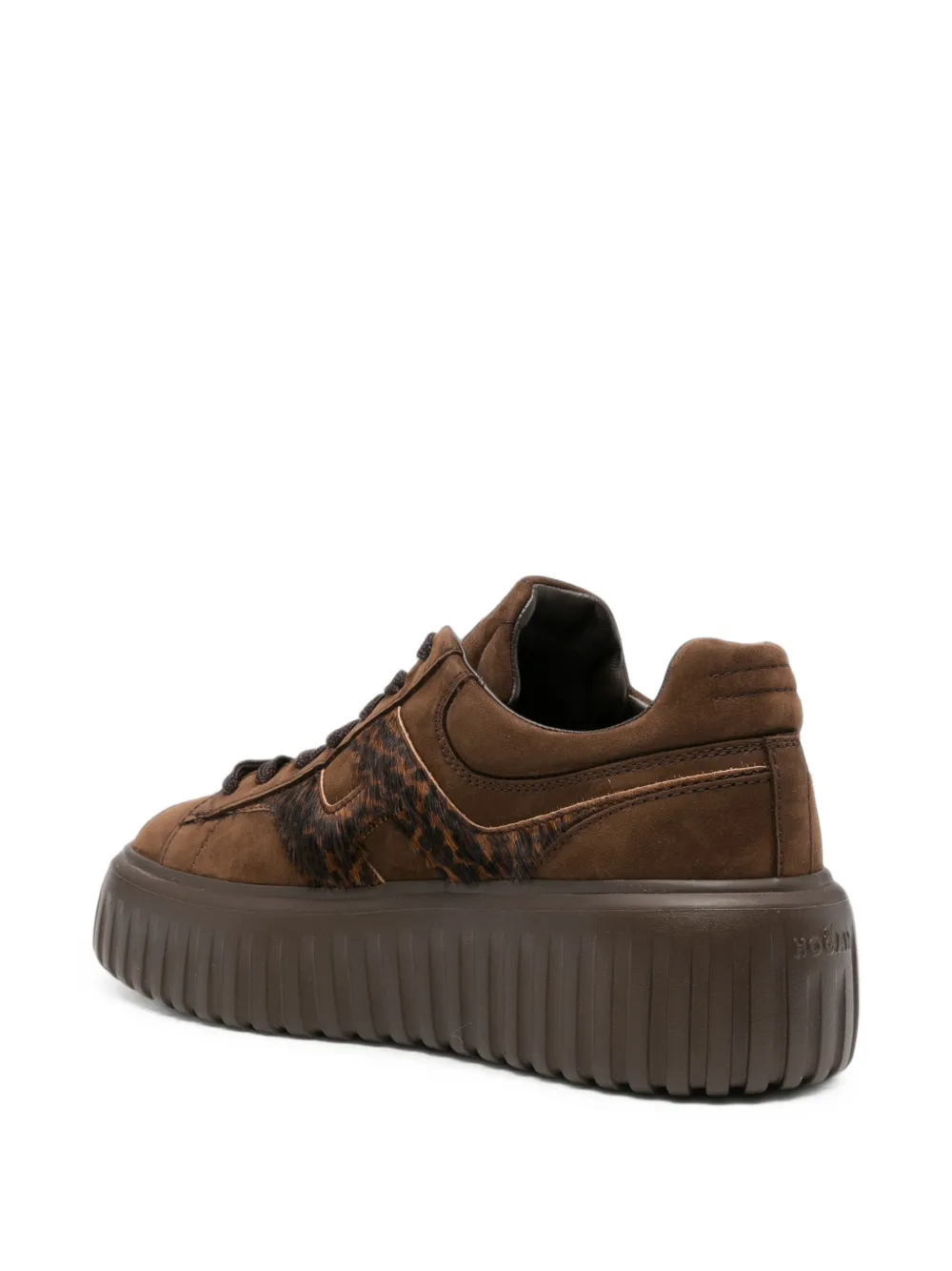 Hogan leopard-print suede sneakers Bruin