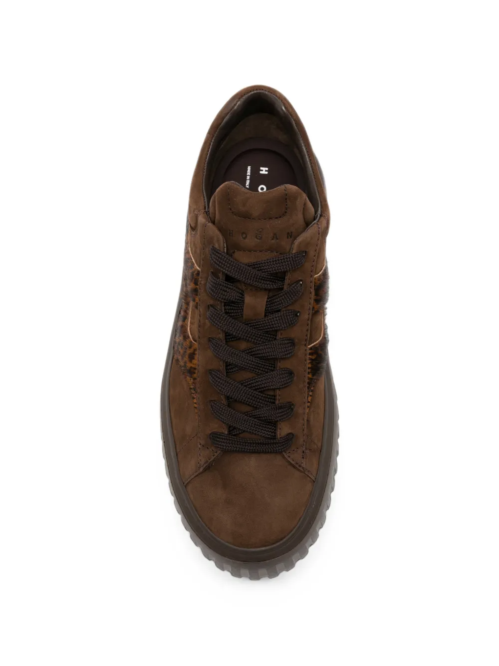 Hogan leopard-print suede sneakers Bruin