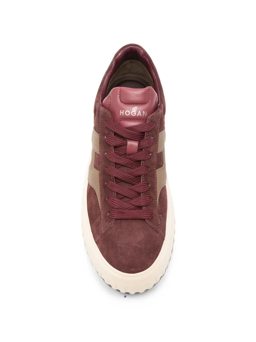 Hogan H-Stripes suede platform sneakers Rood