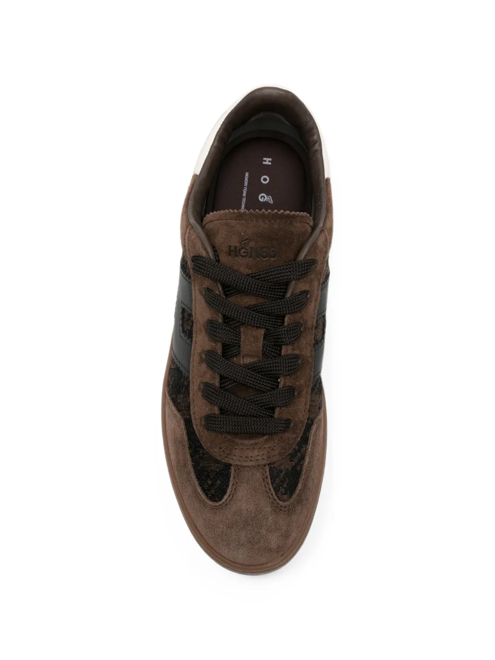 Hogan Cool suede houndstooth sneakers Bruin