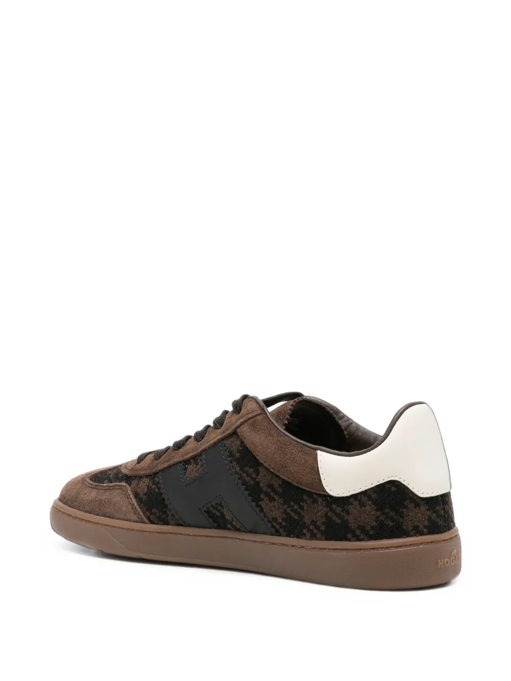 Hogan Cool suede houndstooth sneakers Bruin