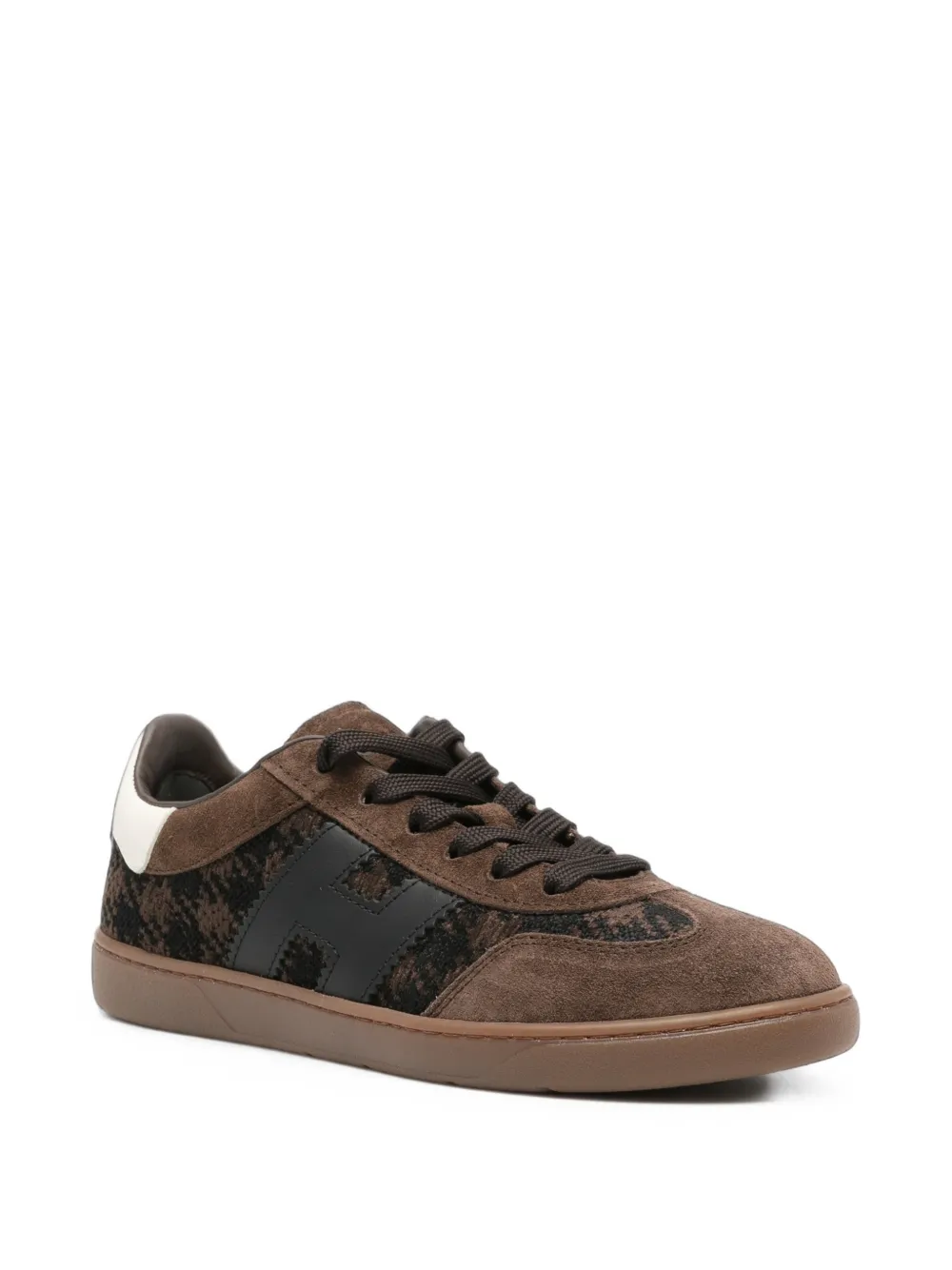 Hogan Cool suede houndstooth sneakers Bruin
