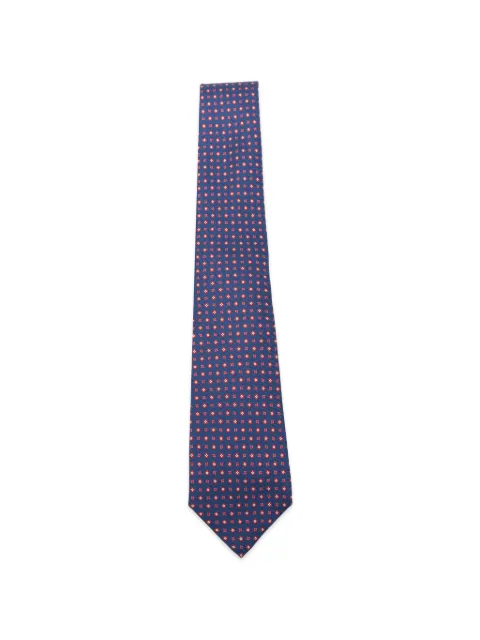 Kiton geometric-print tie