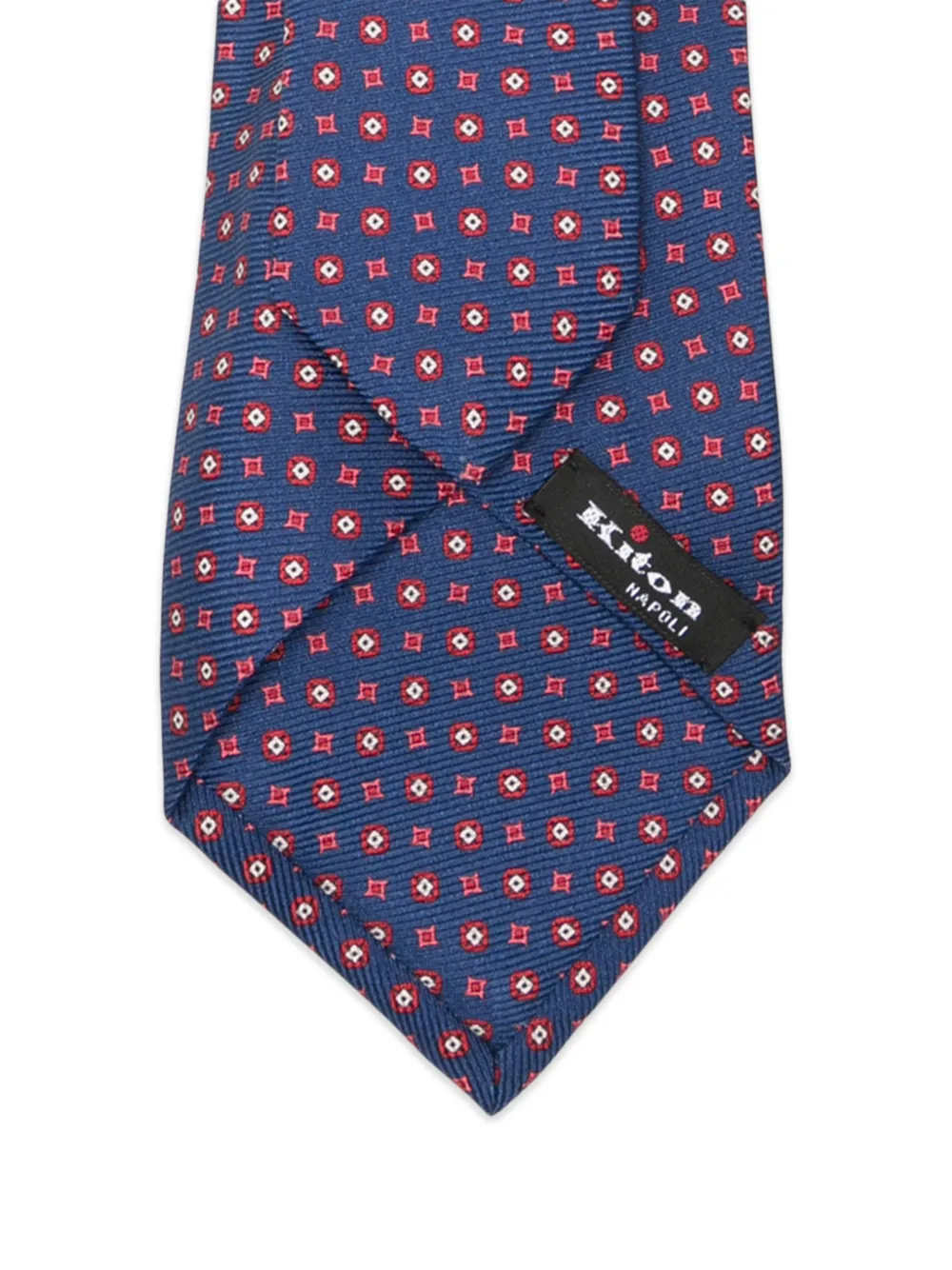 Kiton Stropdas met geometrische print Blauw